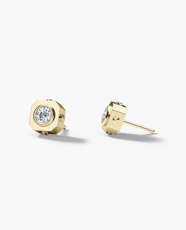 LA PAZ Gold Single Stud Earring with 0.30ct Diamonds